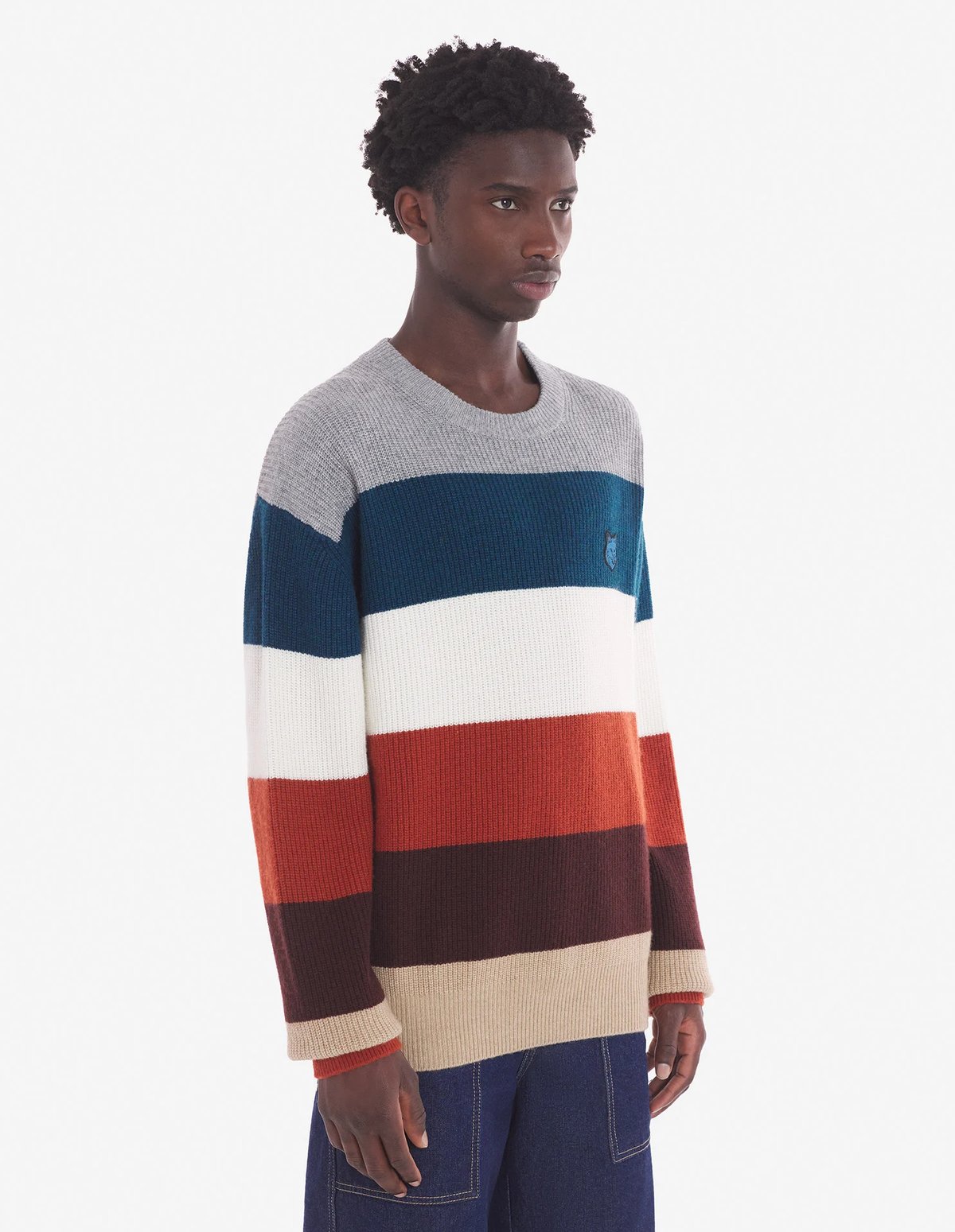 MAISON KITSUNE】BOLD FOX HEAD PATCH COMFORT RIB MAISON KITSUNE】BOLD FOX HEAD PATCH COMFORT RIB