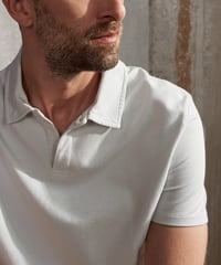 【About Companions】Organic cotton polo shirt Todd in stone grey
