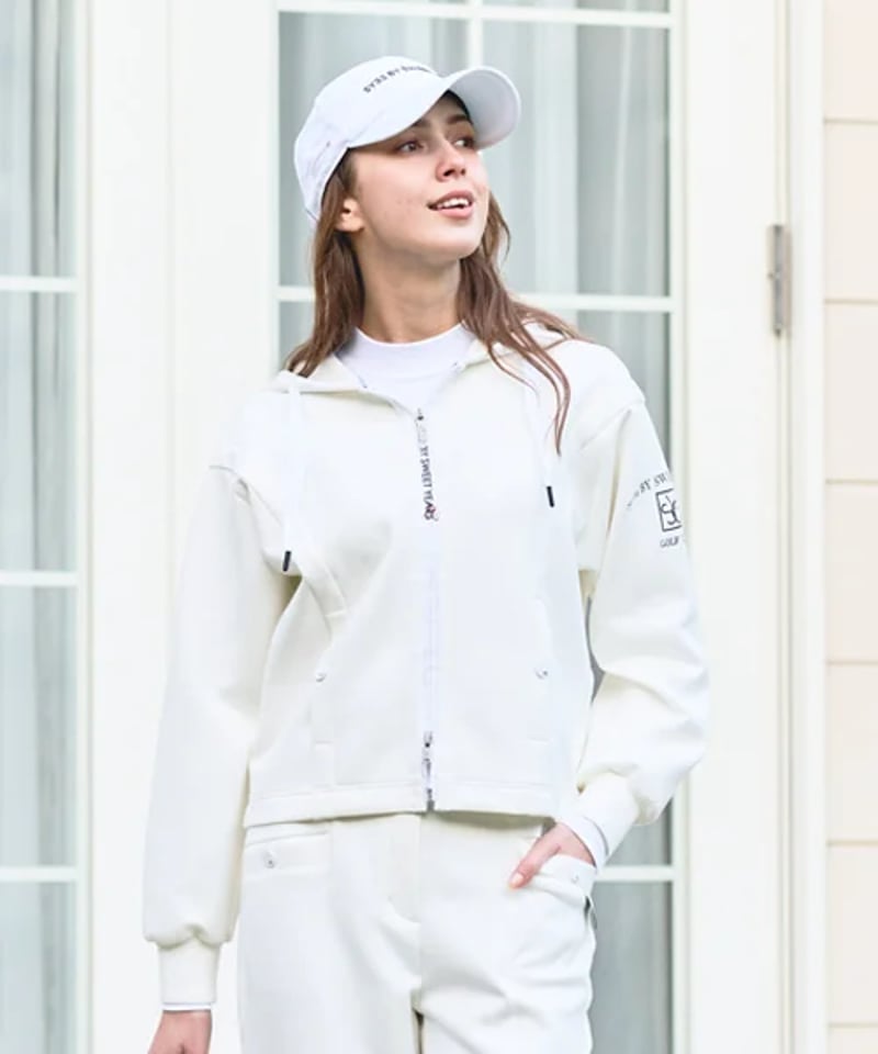 SY32 BY SWEET YEARS GOLF ジャケット新品タグ付きホワイト SY32 by SWEET YEARS GOLF】DOUBLE KNIT SWEAT JAC