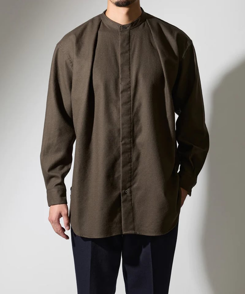 colon】CSH-1 / 1in-Pleats Longshirt -Wool Flan