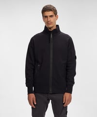 【C.P.COMPANY】Diagonal Raised Fleece Zipped Sweatshirt