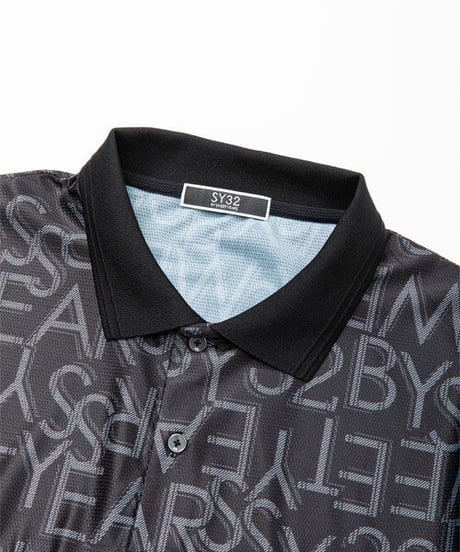 【SY32 by SWEET YEARS GOLF】Carvico SPIDER MESH PANEL LOGO POLO