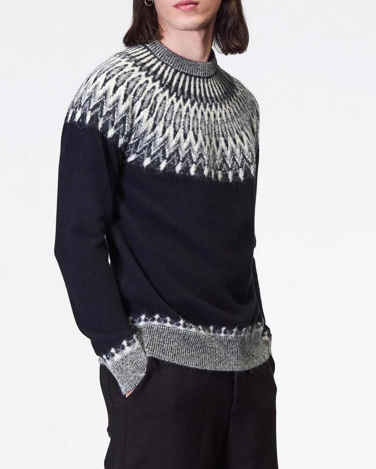 新品★アパルトモン ROBERTO COLLINA SCIARPA STOLE ROBERTO COLLINA ロベルトコリーナ ニット ジャカード 秋冬