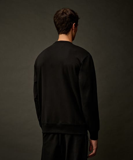 【C.P.COMPANY The Metropolis Series】 Stretch Fleece Crew Neck Logo Sweatshirt