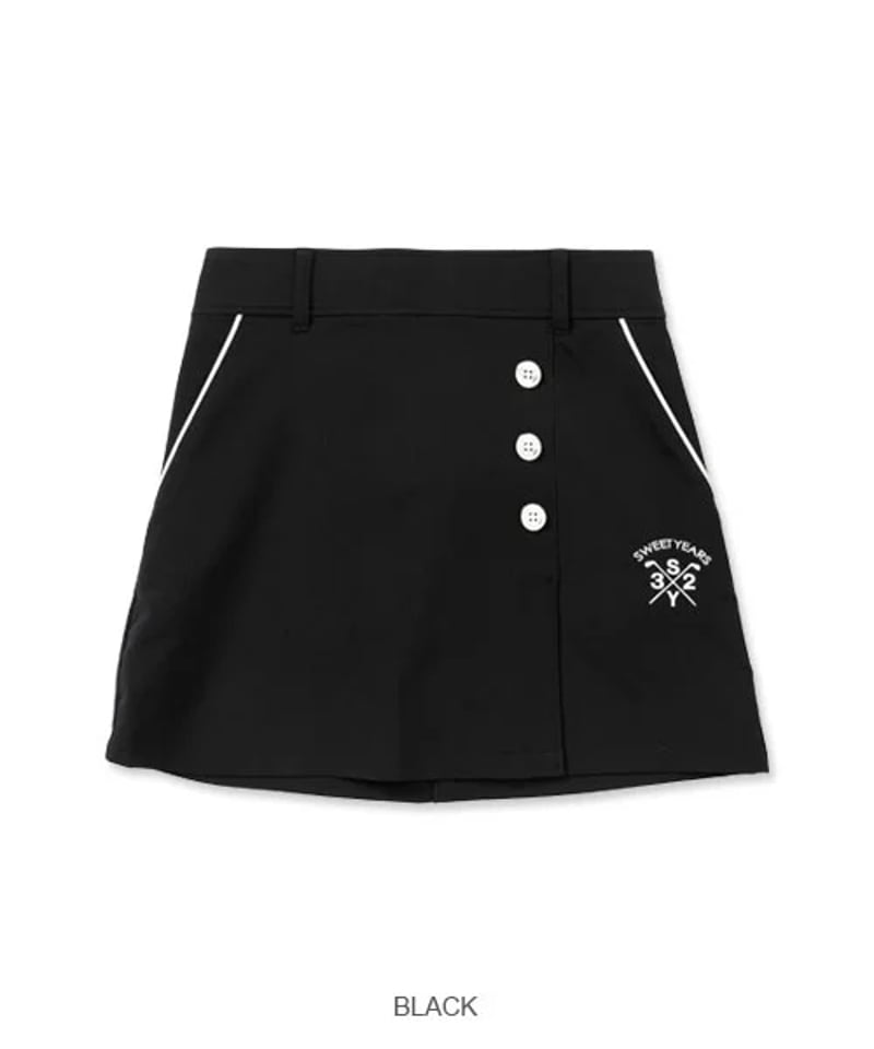 SY32 by SWEET YEARS GOLF】CROSS EMB LOGO SKIRTS...