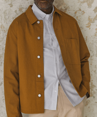 【About Companions】ASIR jacket eco canvas golden brown 230g