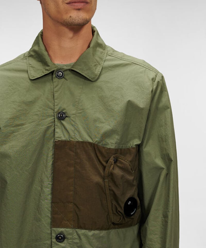 C.P.COMPANY】Popeline Mixed Auxiliary Pocket Ov