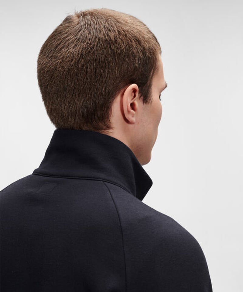 C.P.COMPANY】Diagonal Raised Fleece Zipped Swea