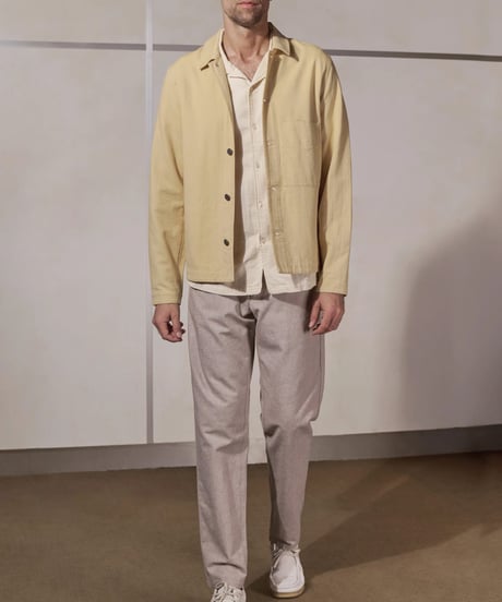 【About Companions】Workwear inspired light jacket Asir in yellow