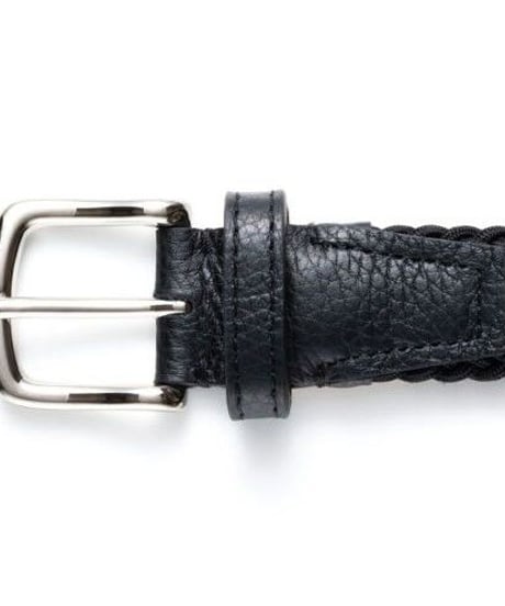 【L'arcobaleno】28mm エラスティックメッシュベルト BLACK