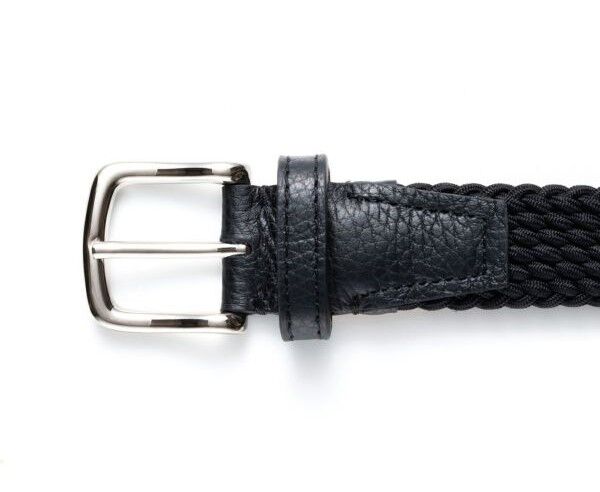 L'arcobaleno】28mm エラスティックメッシュベルト BLACK | MICHE