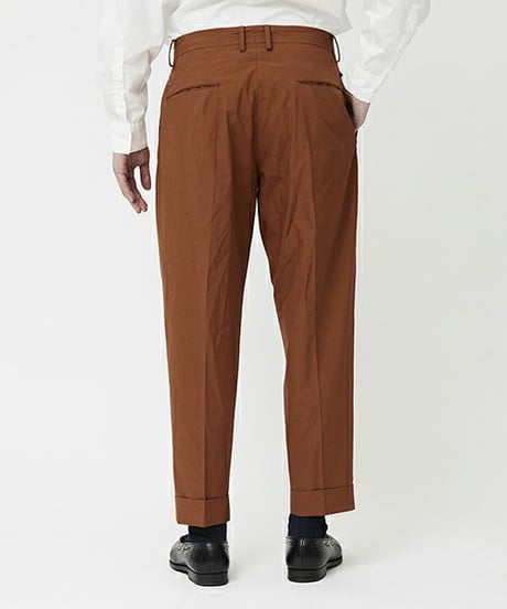 【:colon】1out-Pleats uncle Slacks - Cotton Linen Typewriter