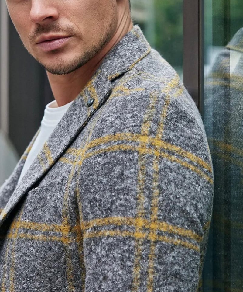 Barbati 】チェック柄2Bストレッチジャケット | MICHELLE STORES