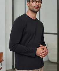 【About Companions】Casual light summer jumper Lars in black