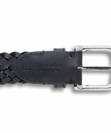 【L'arcobaleno】30mm レザーメッシュベルト BLACK