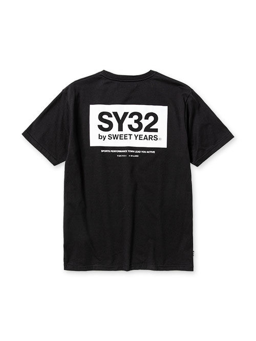 SY32 by SWEET YEARS 】BOX LOGO BACK PRINT TEE |