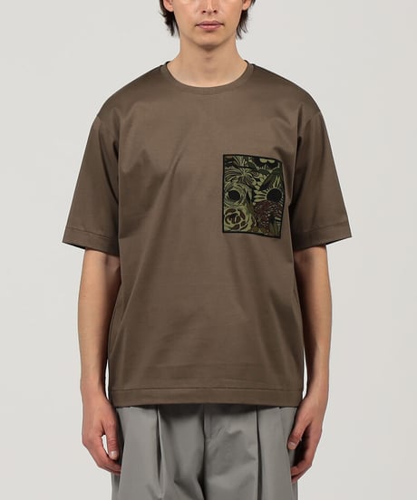 【TOMORROWLAND MEN 】コットンプリントポケットTシャツ