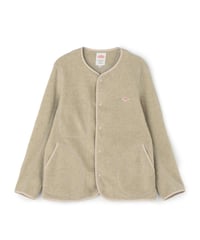【DANTON】FLEECE COLLARLESS JACKET