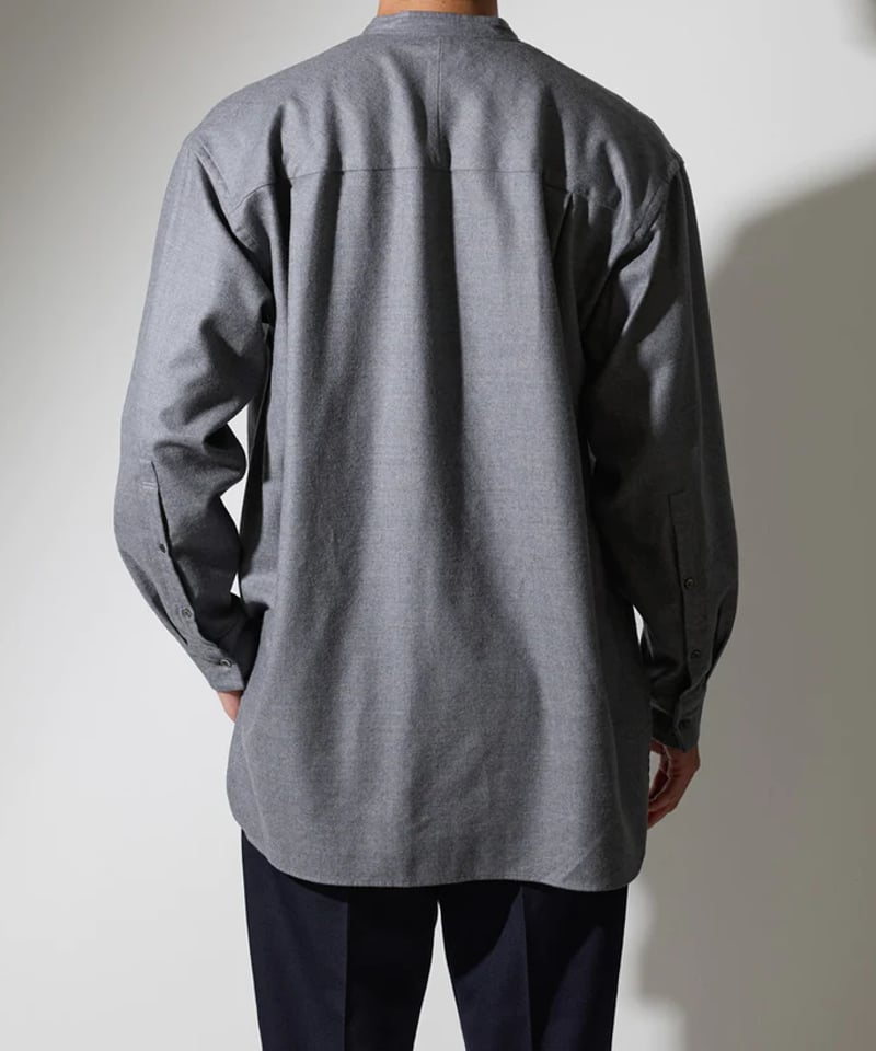 colon】CSH-1 / 1in-Pleats Longshirt -Wool Flan...