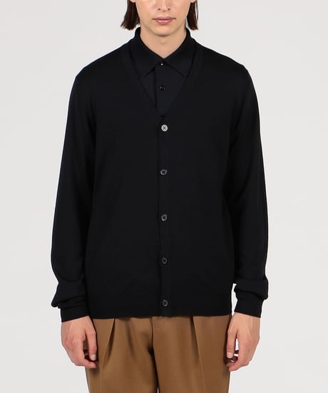 【TOMORROWLAND MEN】スーパーファインメリノウール Vネックカーディガン S WOOL