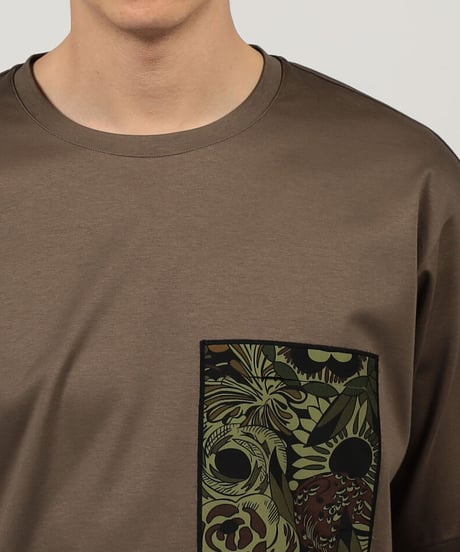 【TOMORROWLAND MEN 】コットンプリントポケットTシャツ