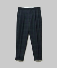 【:colon】CPT-1/ 2out-Pleats Slacks - Wool Black Watch