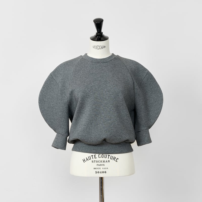 即日発送　Heve ヘイブ　Arch Peplum knit charcoal Arch Peplum knit charcoal | HEVE