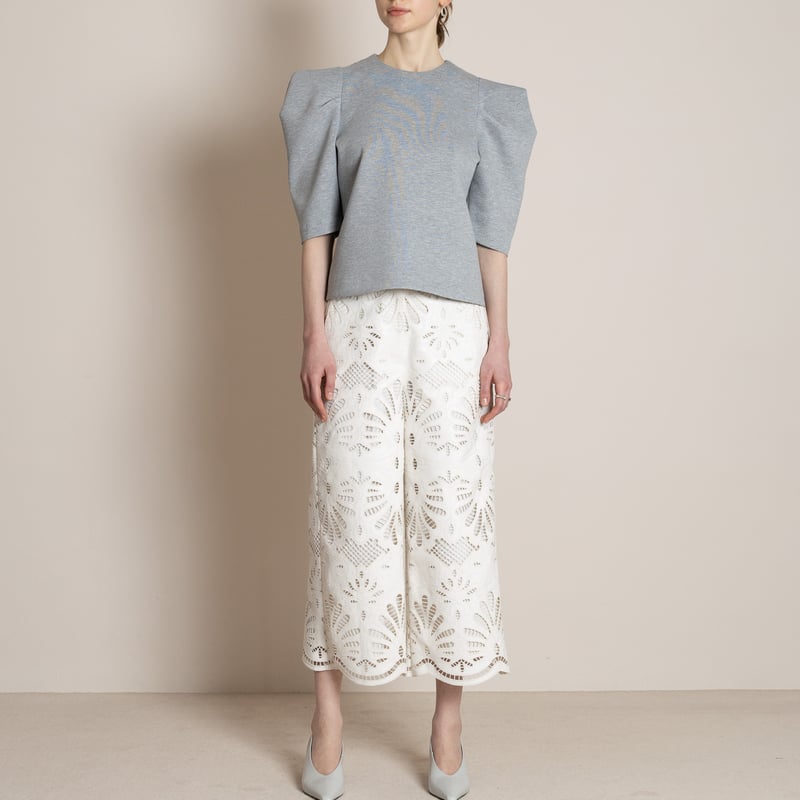 予約】Puff Shoulder Tops gray | HEVE