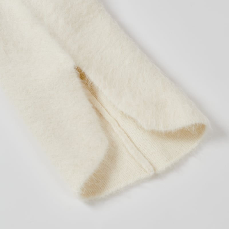 Tulip Sleeve Alpaca Knit ivory | HEVE