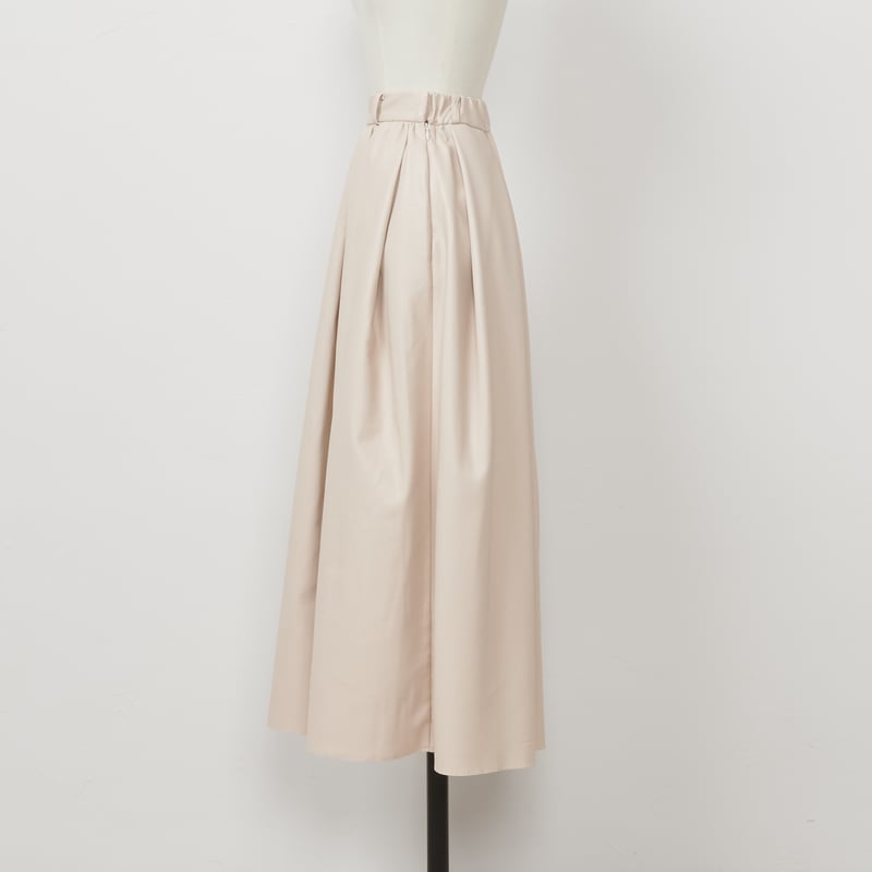 スカート Heve satin dress tuck SK peach 36 Tuck Flare Leather SK rose | HEVE