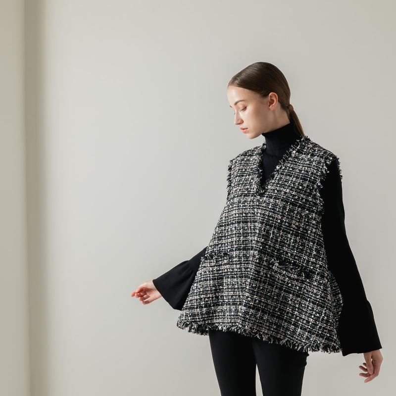 Bubbly Tweed black heve へイヴ Bubbly Tweed black | HEVE