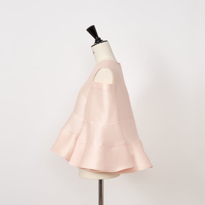 heve カットオフシルエット シルキーブラウス カットオフシルキー BL ブラック | HEVE