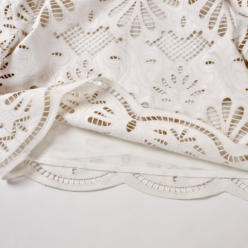 【新品未使用】HEVE Leather Lace Scalap BL white 再予約】Leather Lace Scalap BL white | HEVE