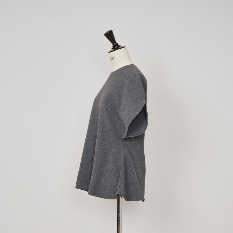 なーさん用 heve Arch Peplum knit charcoal Arch Peplum knit charcoal | HEVE