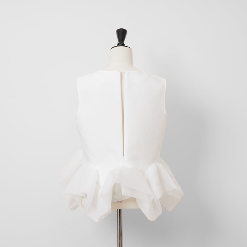 Prima Peplum Sleeveless white | HEVE