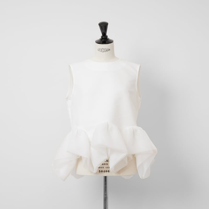 Prima Peplum Sleeveless white | HEVE