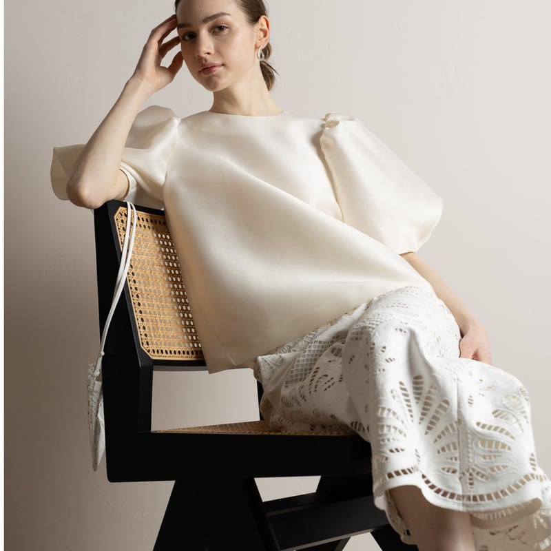 Heve ヘイヴ Funcouture Leather PT whiteホワイト 再予約】Leather Lace Scalap PT white | HEVE