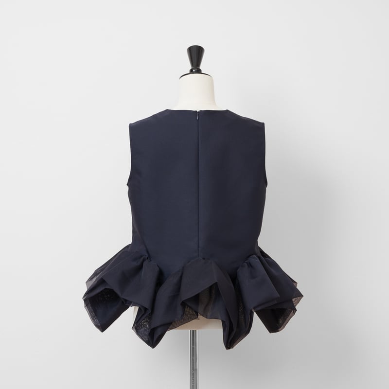 ジャケット・アウター heve Prima Peplum JK navy 38 Prima Peplum Sleeveless navy | HEVE