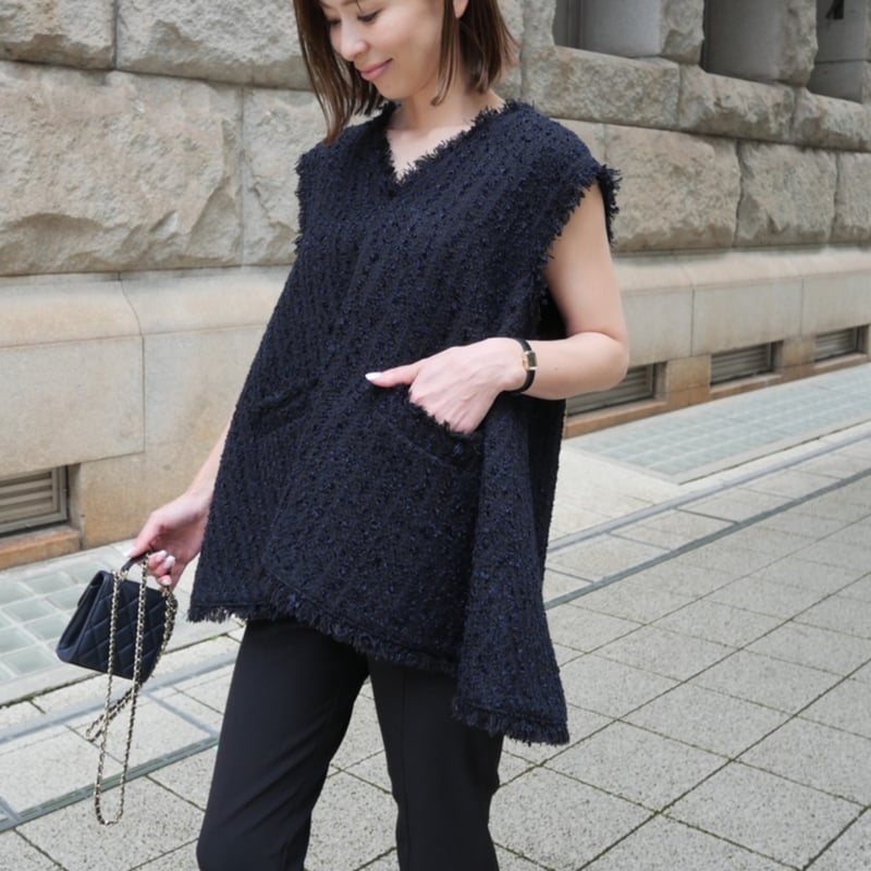 Tweed Gilet navy | HEVE