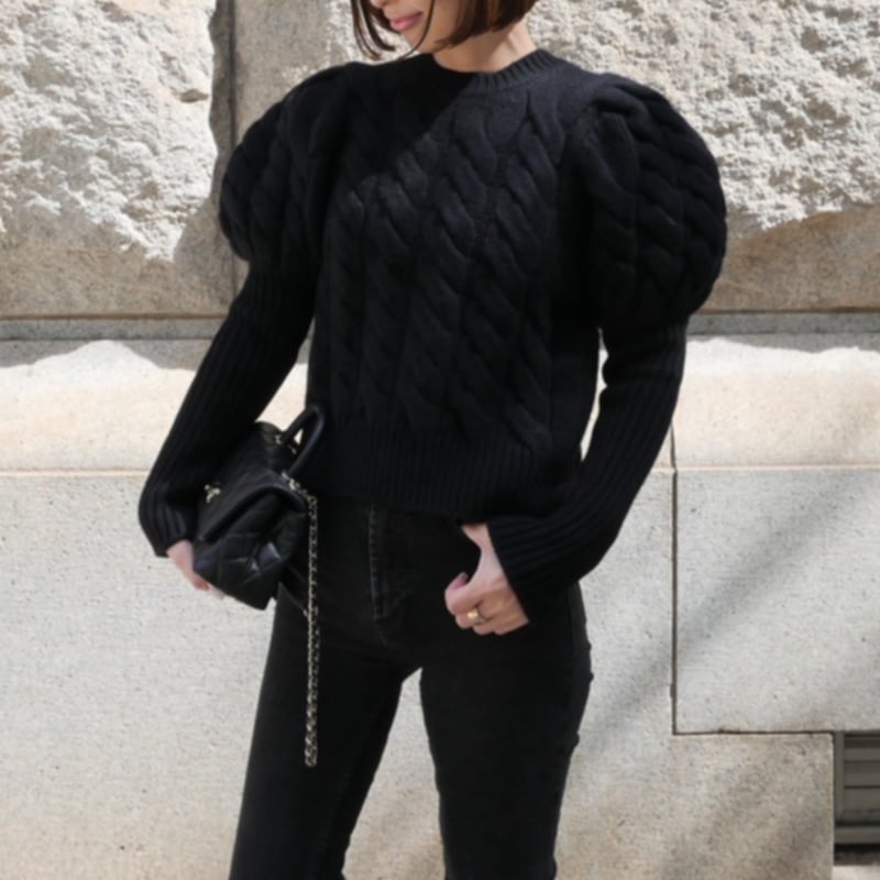 Heve bubbly 2way cable cardigan へイヴ ニット Bubbly 2way Cable