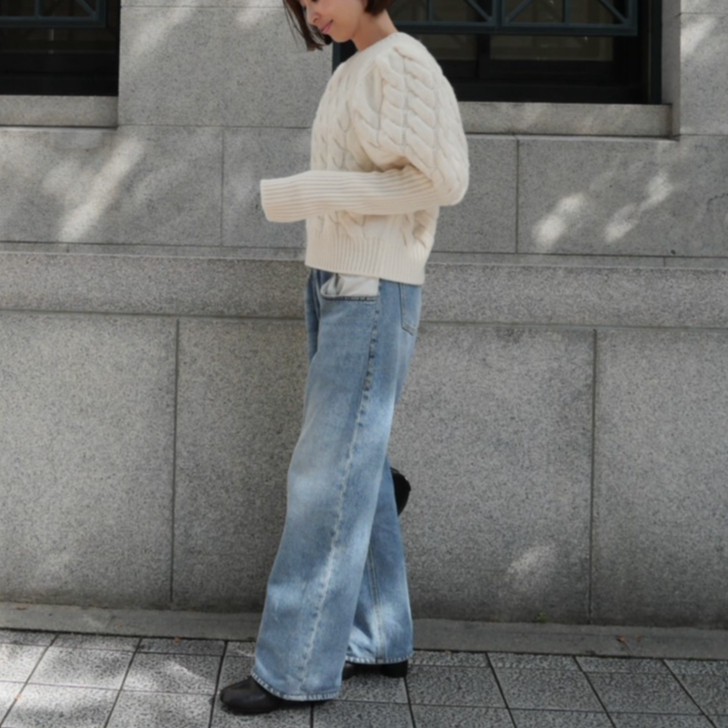 トップス heve Bubbly 2way Cable Cardigan white Bubbly 2way Cable Cardigan white | HEVE