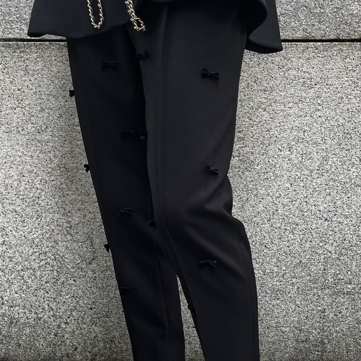 完売品】heve ベロアリボンドットパンツ 38-