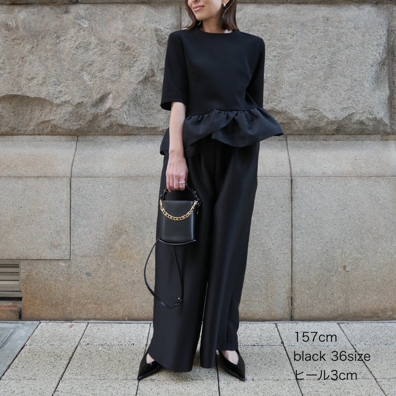 Heve リボンドットパンツ ブラック ヘイヴ 38 ヘイヴ パンツ CATEGORY パンツ | HEVE