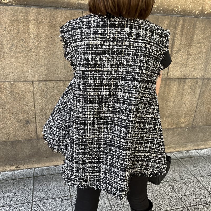 Tweed Gilet black | HEVE
