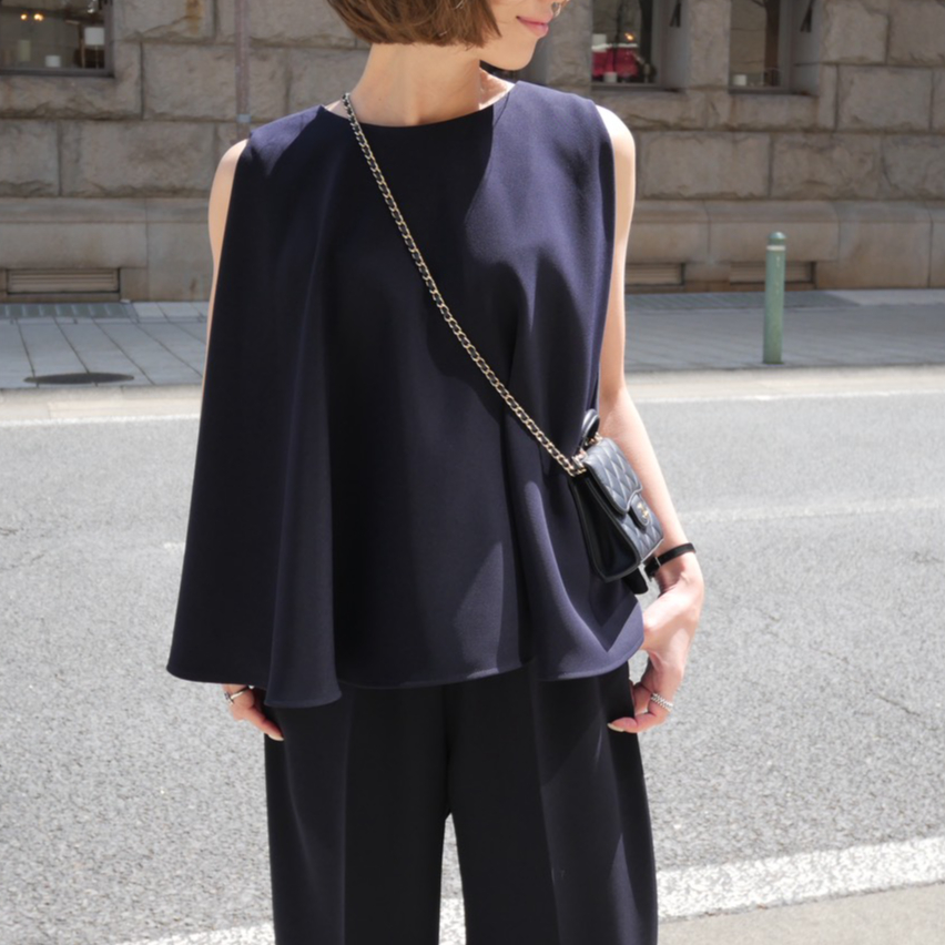 新品未使用　Heve ヘイブ　Papillon Blouse ネイビー 予約】Papillon Blouse navy | HEVE