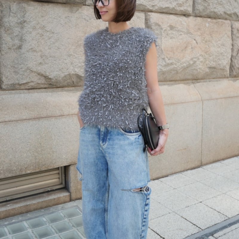 トップス heve Tinker Knit gray Tinker Knit gray | HEVE
