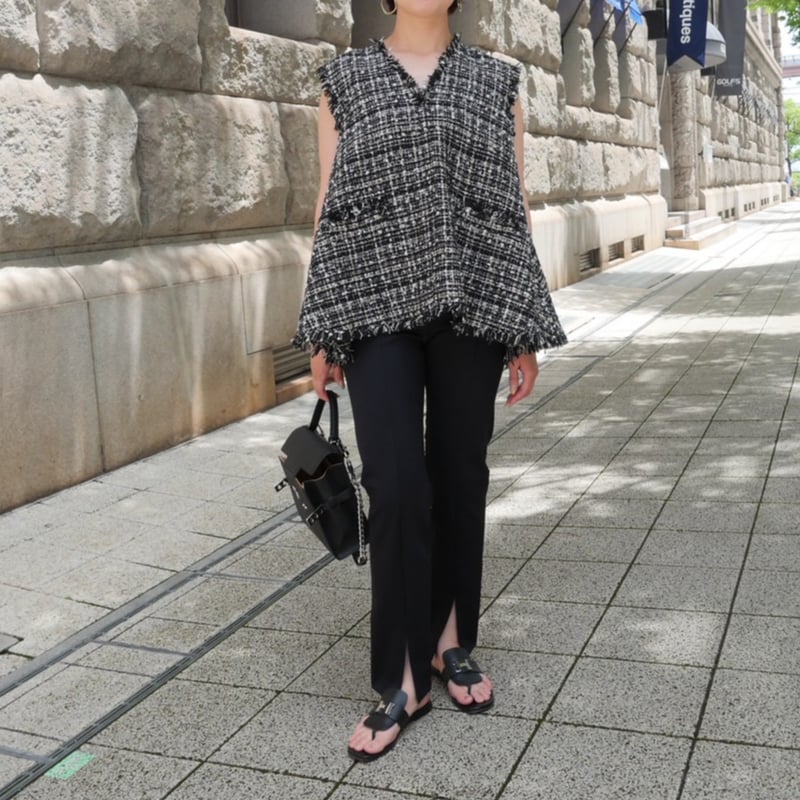 Tweed Gilet black | HEVE