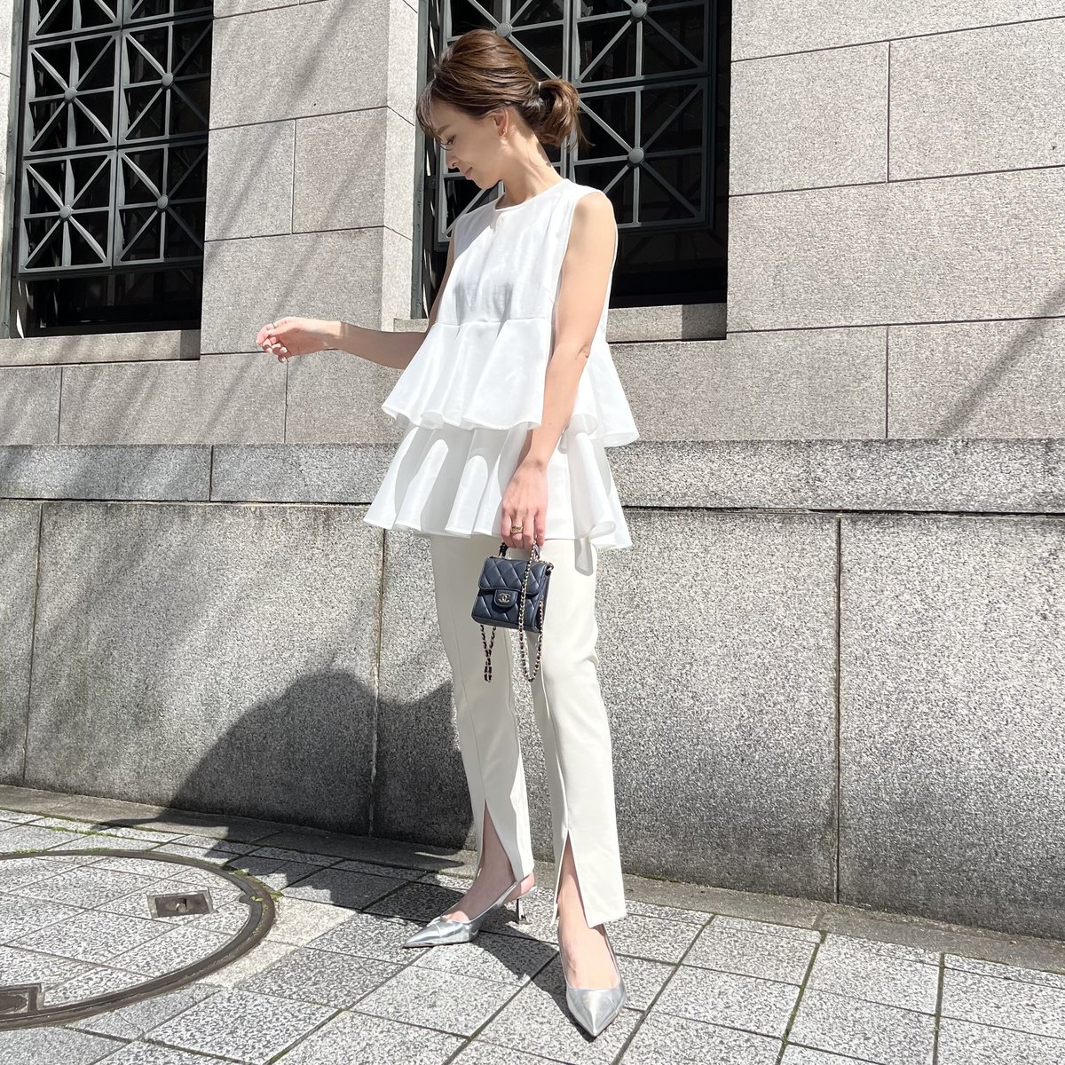 Have へイヴ バーサタイルパギンス スリット ストレッチ パンツ エクリュ fit=scale-down,w=1200