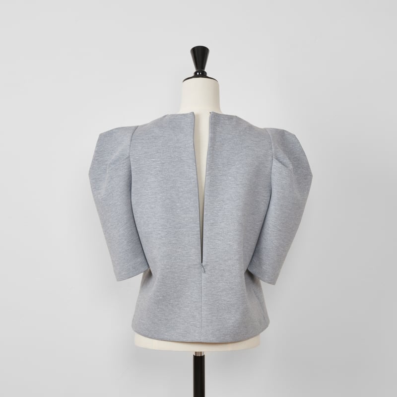 予約】Puff Shoulder Tops gray | HEVE