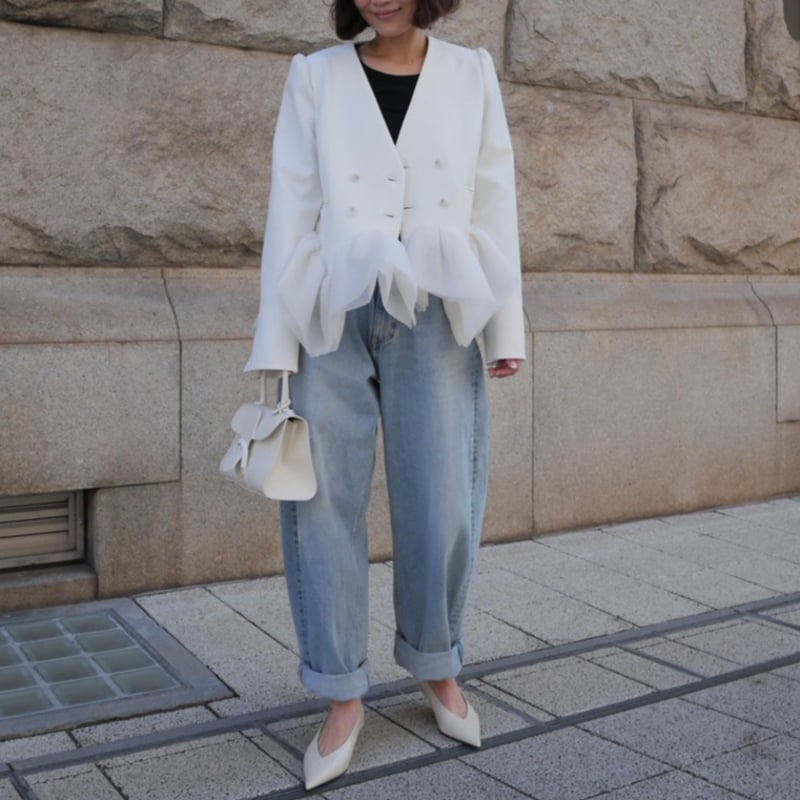 HEVE ヘイヴ　PrimaPeplumJK プリマペプラムジャケット 36 Prima Peplum JK white | HEVE